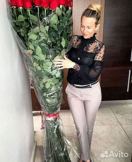 Длинные высокие розы 110 150 160 180 200 см