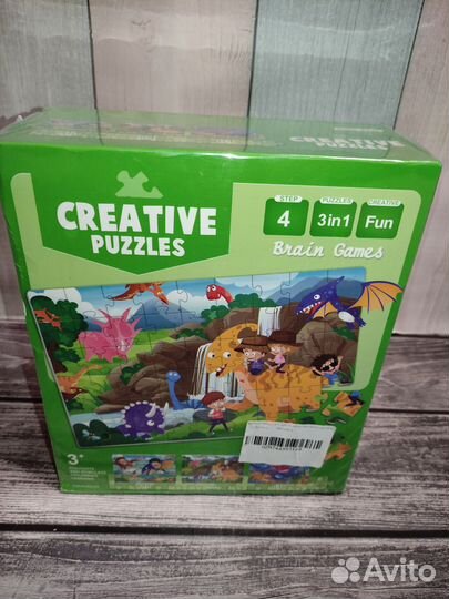 Новые Детские пазлы 3 в 1, шаг 4, набор