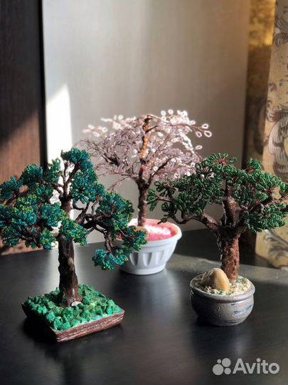 Деревья из бисера