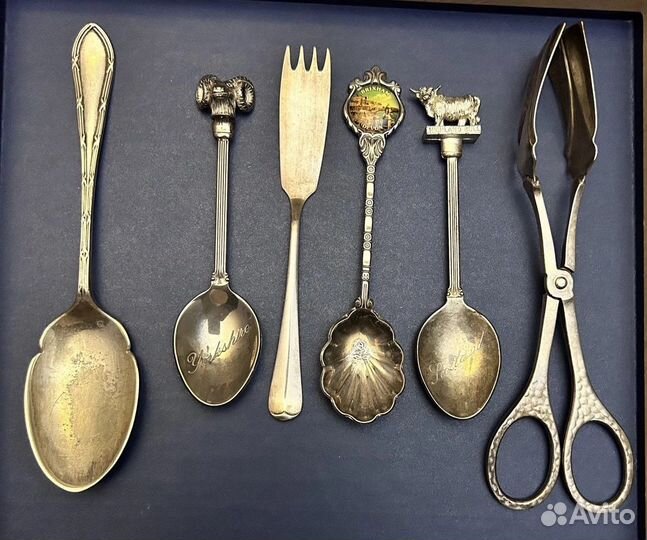 Англия Шотландия винтаж Ложки, вилка,щипцы