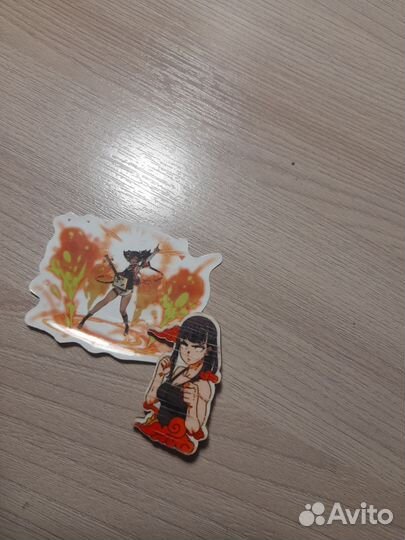 Аниме набор наклейка и значок