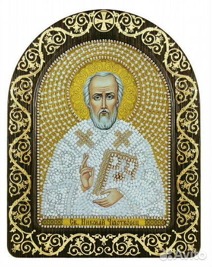 Икона Св. Николая Чудотворца в киоте