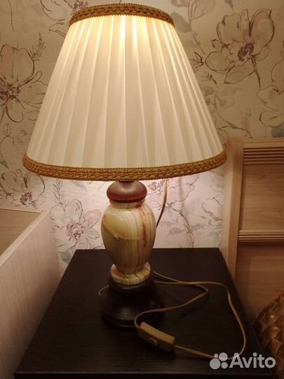 Лампа настольная винтаж бронза оникс