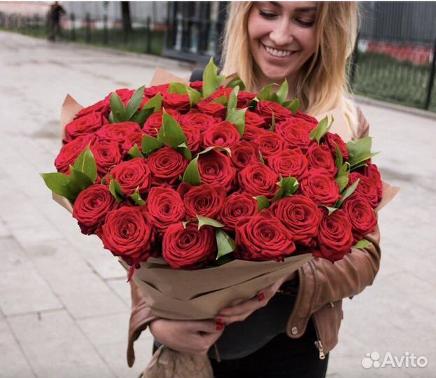 Розы 51 штука 70 см Эквадор