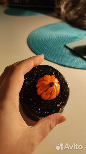 Шкатулка тыква керамическая