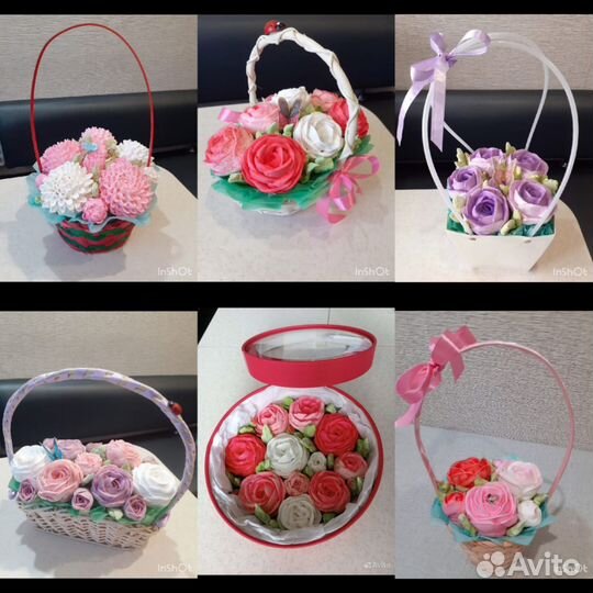 Съедобные букеты из зефира