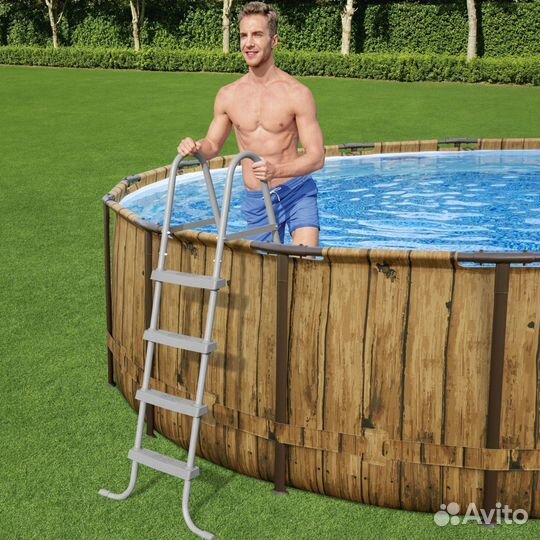 Лестница для бассейна 122 см со съемными ступенями