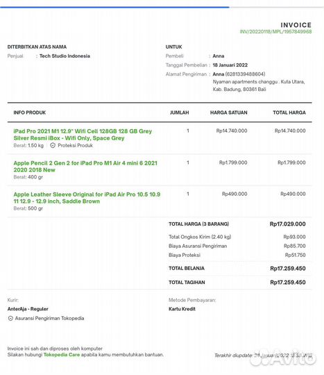 iPad pro2021 M1 12.9 WiFi Cell 128gb Grey