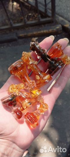 Шахматы янтарные