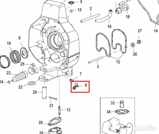 77633Q Крышка масленки Mercruiser Quicksilver