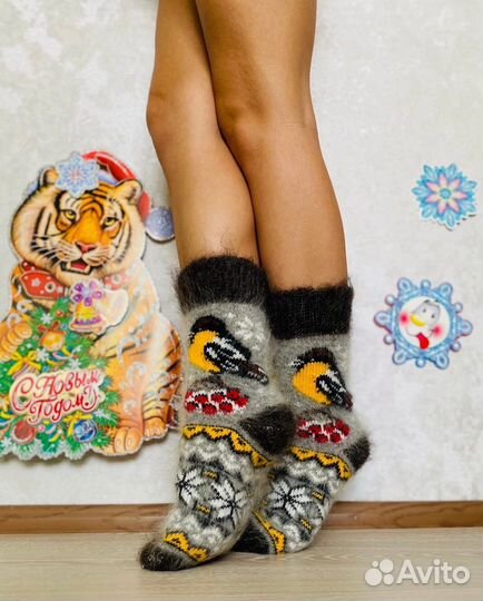 Носки пуховые Красивые Теплые Мягкие козий пух