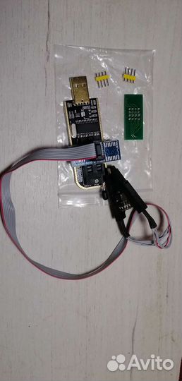USB Программатор ch341a с прищепкой