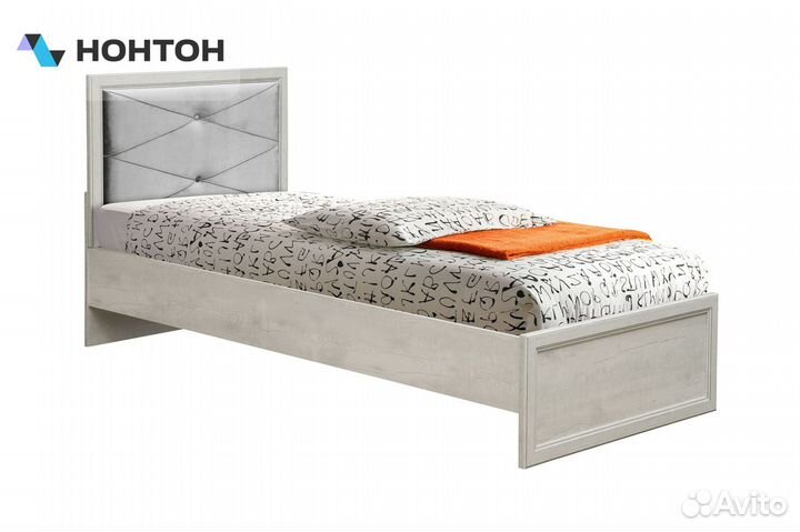 Кровать односпальная Сохо 32.23 бетон пайн белый