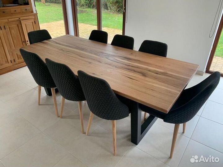 Стол лофт обеденный из дерева