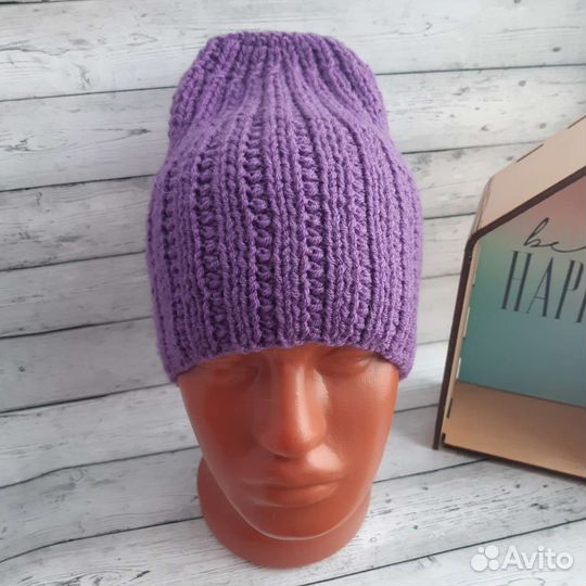 Шапка женская вязаная ручная работа