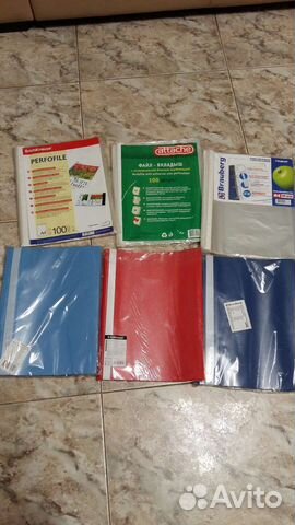 Файлы вкладыши и папки скоросшиватели