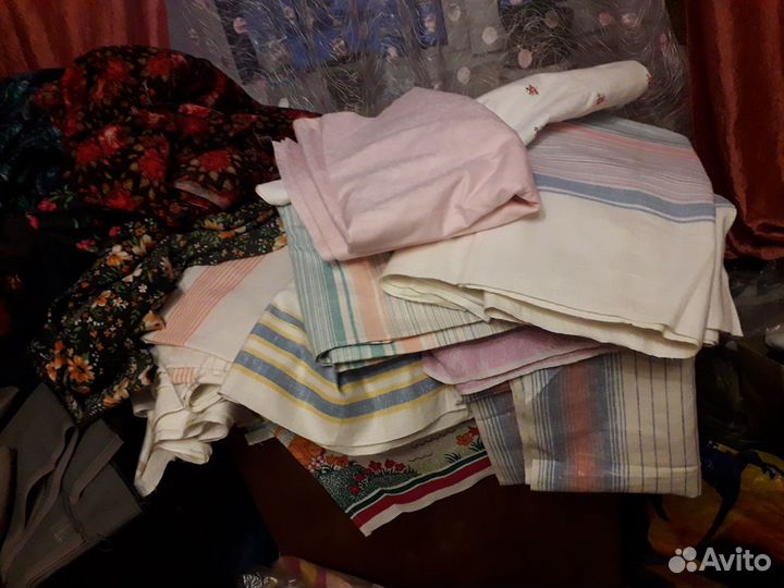 Отрез ткани СССР бязь.сатин.штапель.фланель.лен