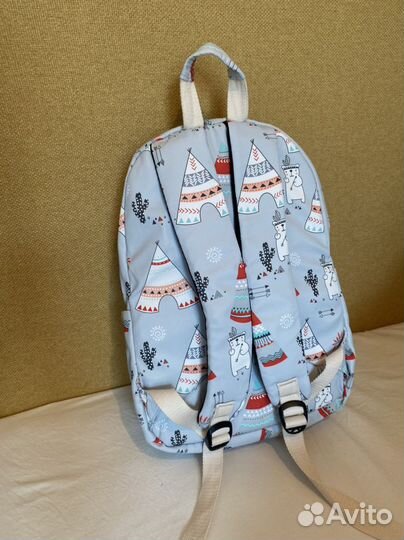 Портфель рюкзак детский серый вигвам мишки