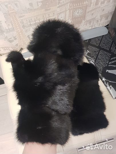 Варежки из меха норки