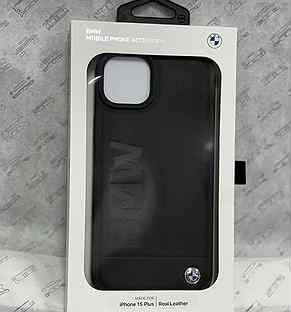 Чехол BMW для iPhone 15/15 Plus Signature Leather