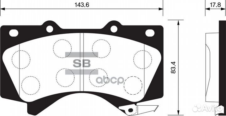 Колодки тормозные передние sangsin brake SP1381