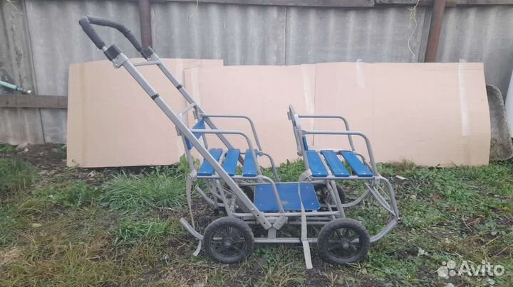 Санки для двойни с колесами