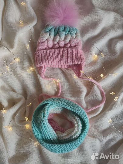 Комплект шапка, шарф