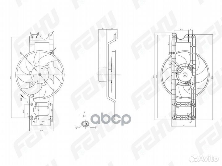 Электровентилятор охлаждения с Кожухом Renault