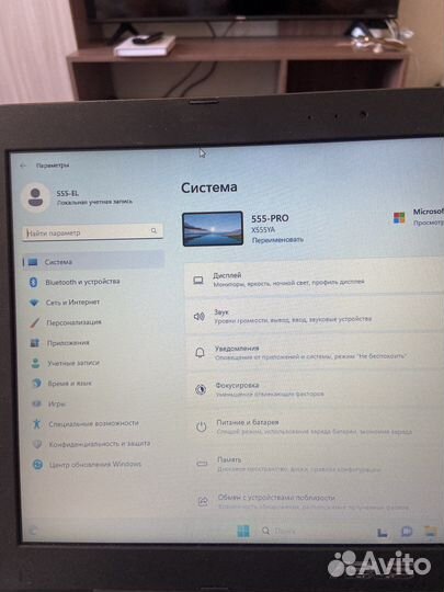 Ноутбук asus (win11, SSD, A8, 6gb, 1gb), обмен