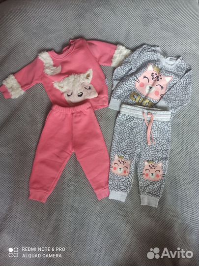 Тёплые вещи на девочку до года