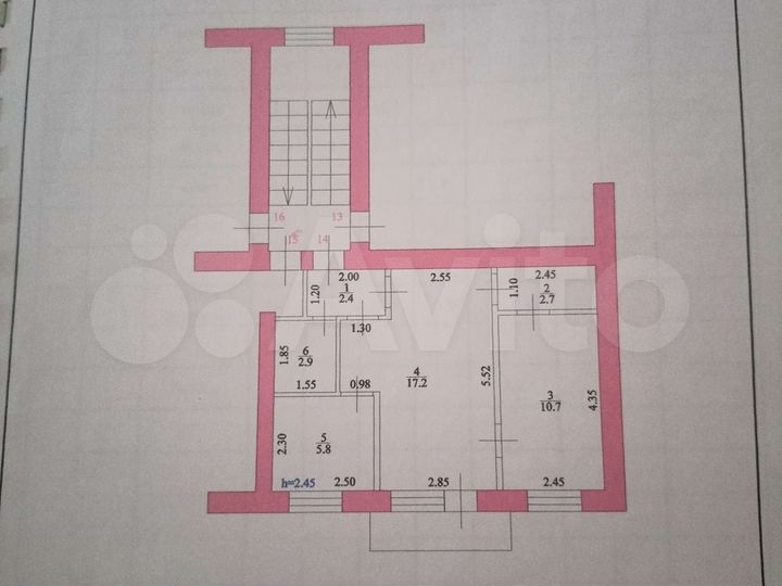 2-к. квартира, 41,7 м², 4/5 эт.