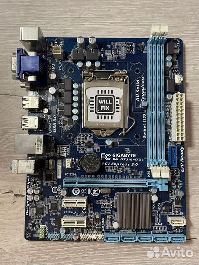 Gigabyte GA-B75M-D2V, socket 1155