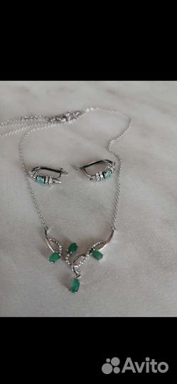 Колье и серьги, серебро