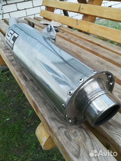 Глушитель левый на сузуки джиксер 1100