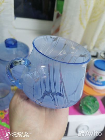 Крюшонница чешское стекло