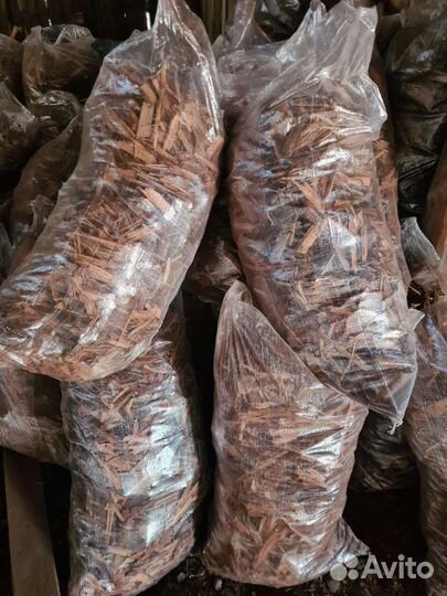 Щепки с окорки, Лиственница