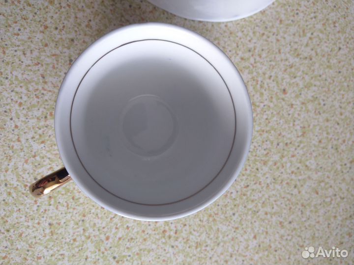 Кофейная пара Золотая роза кобальт Чехия