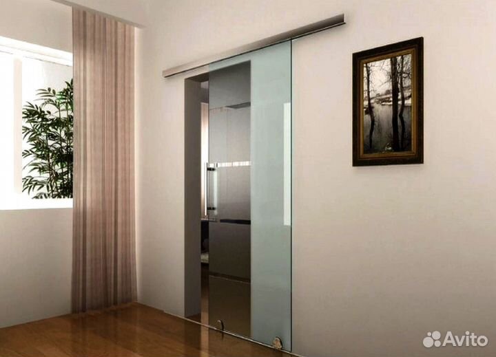 Стеклянная дверь для офиса