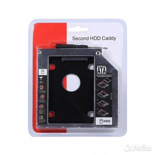 Шасси для HDD / SSD в отсек привода 9.5 / 12.7мм