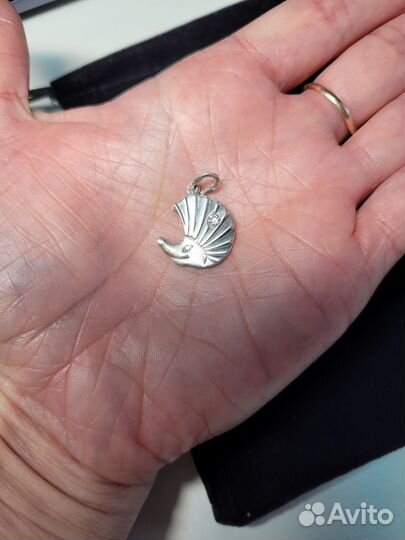 Подвеска ёжик серебро