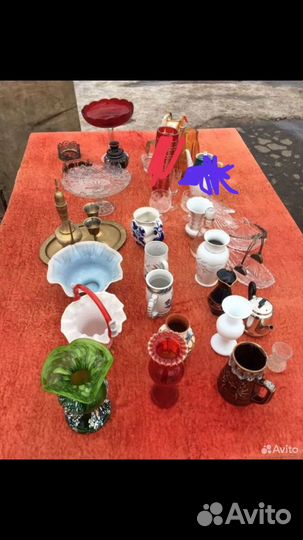 Стекло ссср,вазы,фруктовницы и др