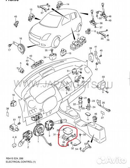 Эбу рулевой рейки suzuki swift 04-10 г.в