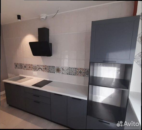 Кухня серая модульная новая