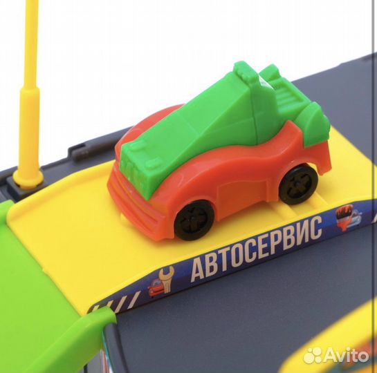 Парковка детская «Гараж», 2 машинки, аксессуары