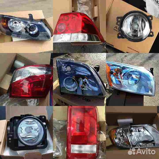 Фара левая (черная) для skoda fabia (2000-2023)