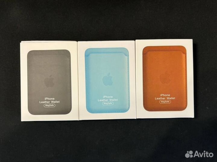 Magsafe leather wallet картхолдер apple