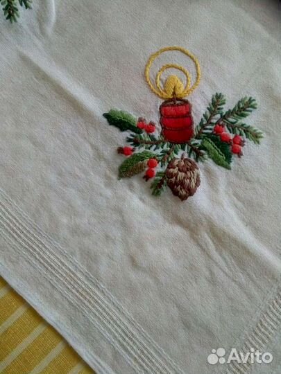 Салфетка, салфетка новогодняя, салфетка гобеленова