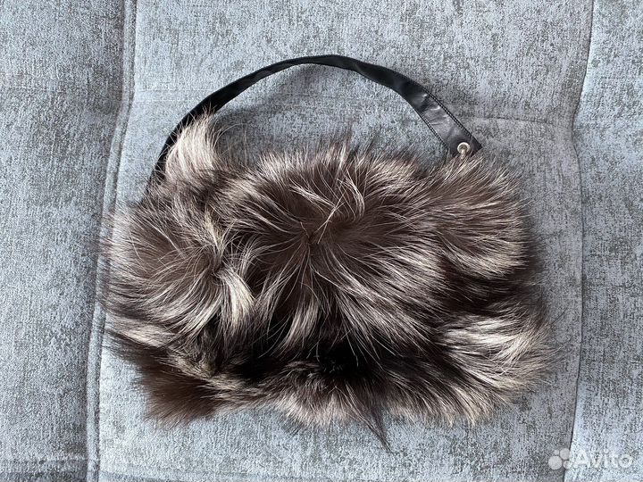 Сумка из меха чернобурой лисы