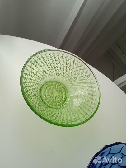 Конфетница салатник СССР цветное стекло