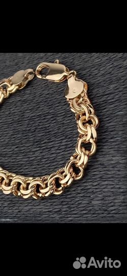 Браслет мужской 1,1 позолота